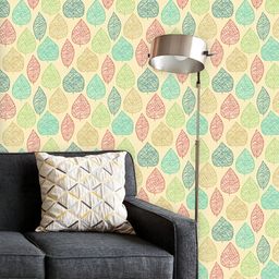 ArtzFolio Printed UV-Resistant Anti-Bacterial Stylized Leaves Peel & Stick Wallpaper-image-23