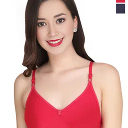 Liigne Pack Of 2 Everyday Cotton Bra Full Coverage-35