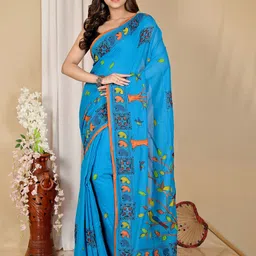 DipDiya Paisley Pure Cotton Taant Saree-image-95