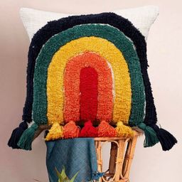 HOMADORN Off White & Yellow Embroidered Square Pure Cotton Cushion Cover-image-90