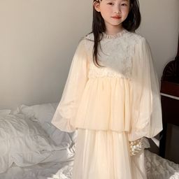 LULU & SKY Embellished Flared Sleeve A-Line Dress-image-39