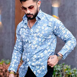 TRYBUY.IN Men Premium Fit Floral Printed Spread Collar Casual Shirt-picture-31