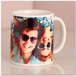 fnp Blue & White Printed Ceramic Glossy Mugs Set of Cups and Mugs-10