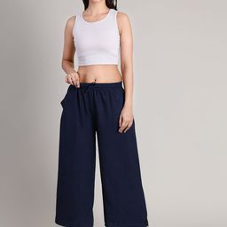 DELIS Women Linen Palazzos-image-46