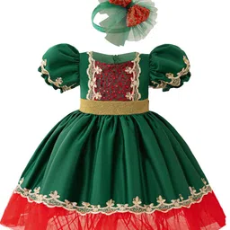 StyleCast x Revolte Girls Puff Sleeves Ruffled Balloon Dress With Hairband-image-11