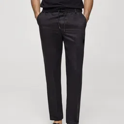 MANGO MAN Regular Fit Pleated Trousers-image-74