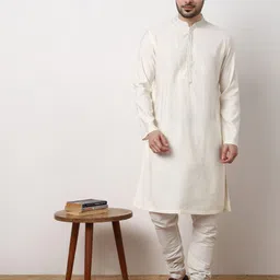Ethnicity Men Woven Design Printed Festive Straight Kurta-picture-5