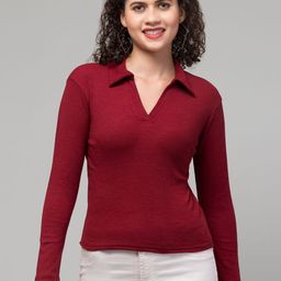 STYLE PREZONE Applique Shirt Style Top-image-79