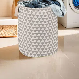 Kuber Industries Grey & White Printed Cotton Laundry Bag 60 L-34