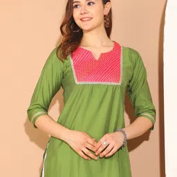 Roly Poly Bandhani Printed Straight Kurti-picture-50