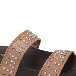 THE WHITE POLE Women Lightweight Open Toe Slip On Flats image 2