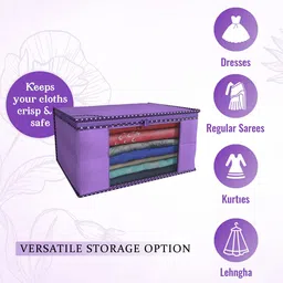 Kuber Industries Purple & Red 12 Pieces Rectangular Drawer Organisers image 4