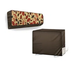 The Furnishing Tree Split AC Cover Set of Indoor and Outdoor Unit Used for 1 Ton Bluestar QBTU Ditz-image-81