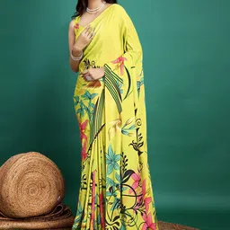 P D Silk Mills Pure Crepe Saree-picture-21