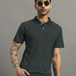 Nins Moda Men Printed Polo Collar T-shirt-picture-4