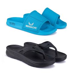 BERSACHE Men Set Of 2 Ultra Soft Technology Flip Flops-picture-2