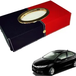 Chrom-Black-Red Tisue Box Leatherete-229 Vehicle Tissue Dispenser-image-72