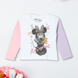 max Girls Graphic Printed Round Neck Cotton Mickey Mouse T-shirt-image-41