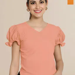Mast & Harbour Women Pack Of 2 Puff Sleeves Tops-picture-21