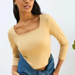 SASSAFRAS BASICS Cotton Crop Top-image-74