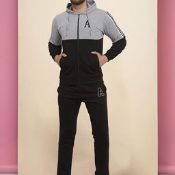 WILD WEST Men Colorblocked Hooded Tracksuits-image-96