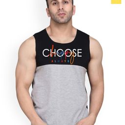 SLOWLORIS Pack Of 2 Bio-Wash Combed Cotton Gym Vests VSL26 CMB(CHS BLACKGREY)(LOOK YELLOW)-picture-9
