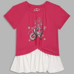 Blue Giraffe Print Cotton Top-picture-50