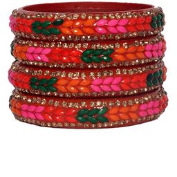 trylo fashion Set Of 4 Stone Studded Bangles-image-75