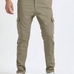 NEVER NEUD Men Relaxed Cargos Trousers-image-7