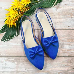 THE MADRAS TRUNK Women Pointed Toe with Bows Flats-13
