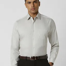 Van Heusen Men Spread Collar Textured Cotton Formal Shirt-picture-46