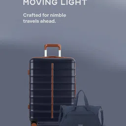 Assembly Textured Hard-Sided Large Trolley Bag With  Duffle Bag image 3