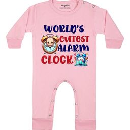 Arvesa World Cutest Alaram Printed Bodysuit-image-90
