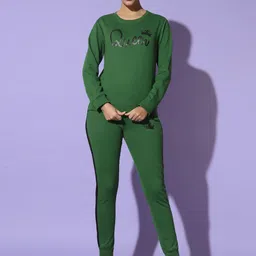 GLITO Women Typography Printed Tracksuits-image-19