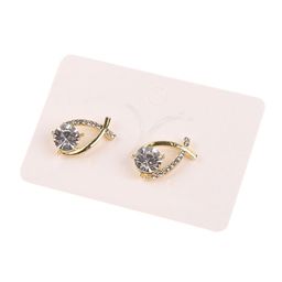 PolluxCraft Korean Gold-Plated Artificial Stones Studded Teardrop Shaped Studs-picture-31