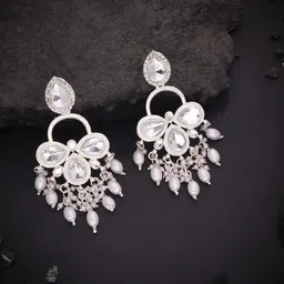 Anouk Diamond Shaped Jhumkas Earrings-image-68