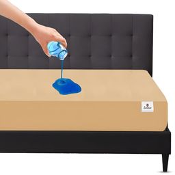 CRAZY WORLD Beige Water Resistant Mattress Protector-image-20
