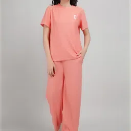 Stem Rope Women Solid Textured Co-Ord Set-image-98
