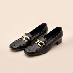 La Fiza Women Block Pumps with Buckles-14