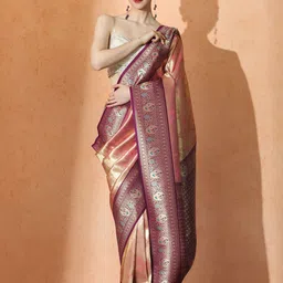 SARHA Woven Design Floral Printed Banarasi Saree-55