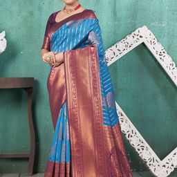 Mitera Woven Design Zari Kanjeevaram Saree-image-75