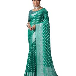 NIRMAL CREATION Ethnic Motifs Woven Design Zari Saree-picture-43