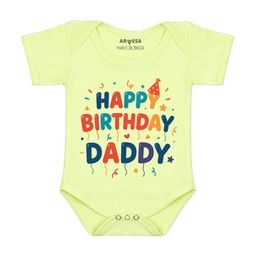 Arvesa Papa First Birthday With Me Printed Bodusuit-image-62