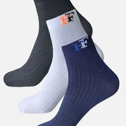 StyFun Men Pack Of 3 Striped Organic Cotton Odour Free Ankle-Length Socks-51