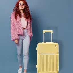 THE CLOWNFISH Textured Hard-Sided Cabin Trolley Suitcase-44