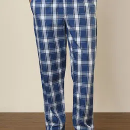 SleepZ by Raymond Checked Pure Cotton Straight-Leg Lounge Pant-picture-21