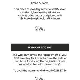 GIVA Rhodium-Plated Anklet image 3