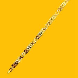 Dynamic Retail Global Men's Gold Toned Link Bracelet-image-36