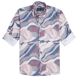 CAVIO Boys Comfort Abstract Printed Spread Collar Casual Shirt-image-97