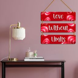 WallDaddy Red & White Printed Wooden Motivational Quotes Wall Hanging-33